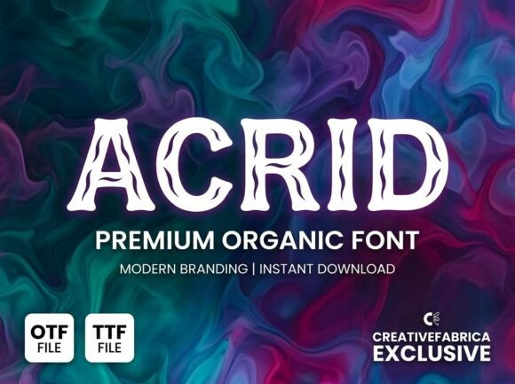 Acrid: A Bold Display Font for Distinctive Design