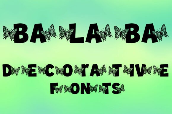 Balaba Decorative Butterfly Font: Elegant Design
