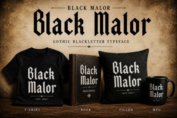 Black Malor: A Gothic Blackletter Font for Bold Designs