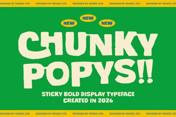 Chunky Popys: A Bold Display Typeface for Modern Design