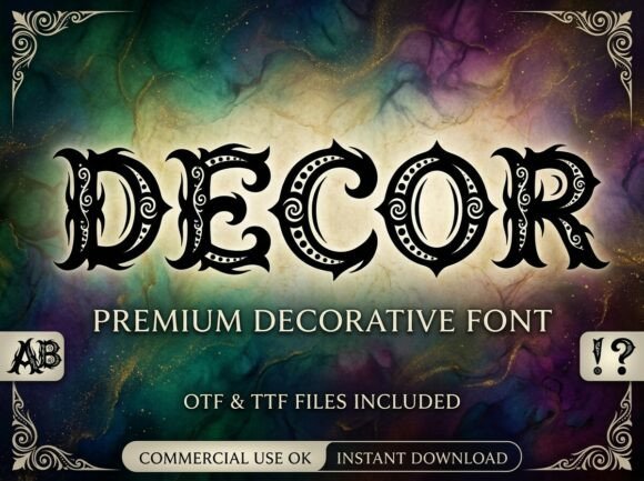 Decor: A Premium Gothic Display Typeface