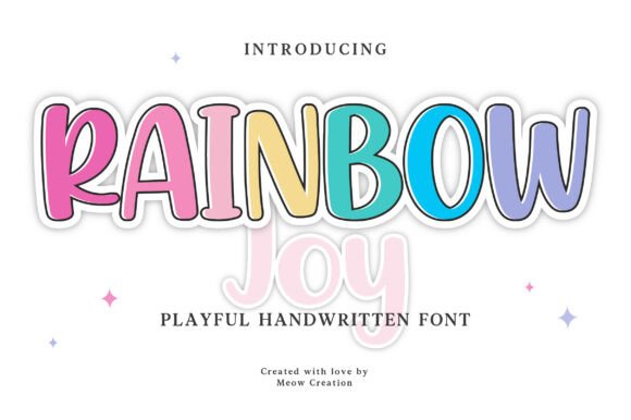 Discover the Playful Charm of Rainbow Joy Font