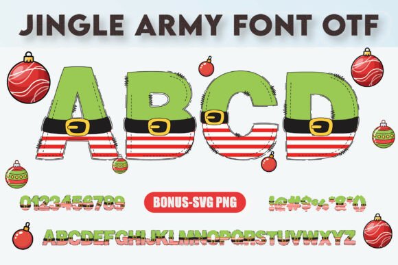 Jingle Army: Festive Military-Style Font for Holiday Projects