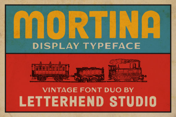 Mortina: A Vintage Sans Serif Font Duo