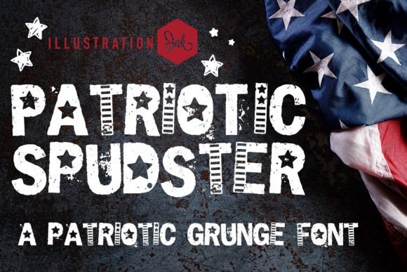 Patriotic Spudster: A Bold Typeface for Celebratory Design