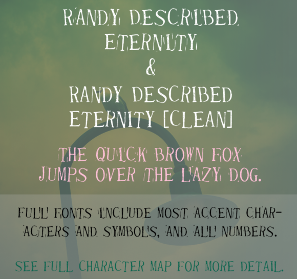 Randy Described Eternity: A Unique Stamp-Inspired Font