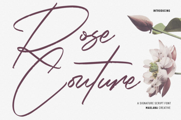 Rose Couture: A Modern Script Font for Expressive Design
