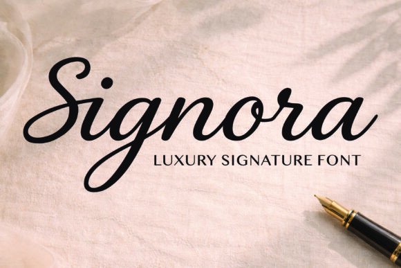 Signora: An Elegant Script Font for Sophisticated Designs